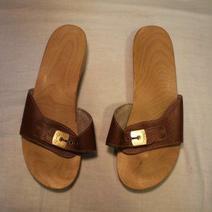 vintage Dr scholls vintage womens wooden sandals size 10